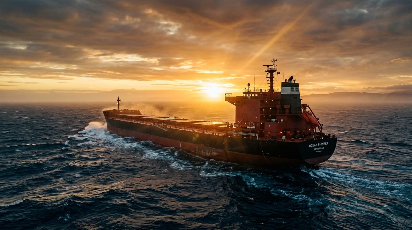 International bulk commodity vessel loading Indonesian resources